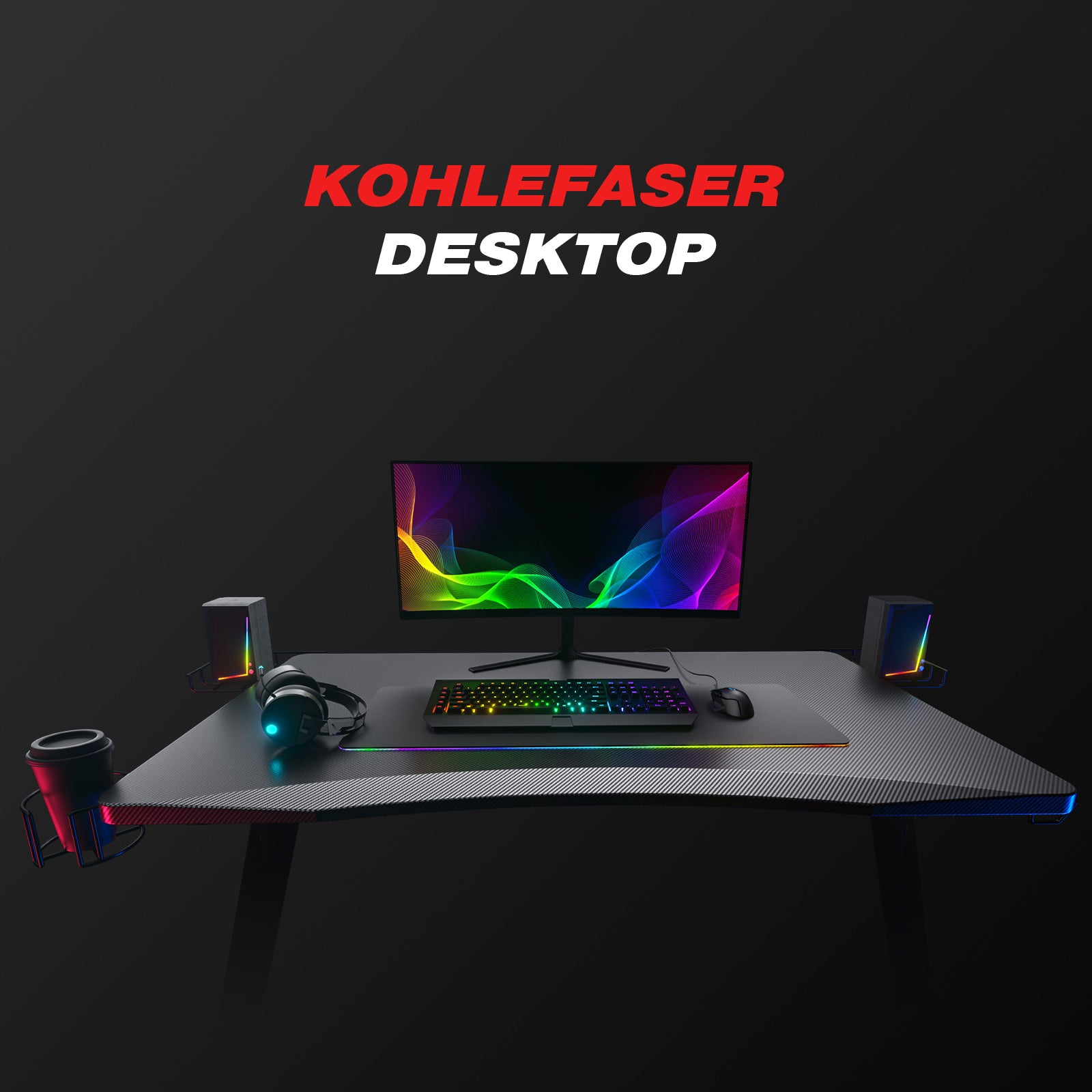 GTPLAYER Gaming Tisch Z-Frame Gaming Schreibtisch mit Monitorständer